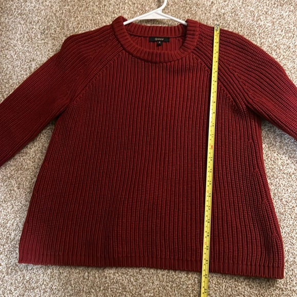 Quince 100% Organic Cotton Fisherman Crew Sweater Size S - Dark Red - Picture 4 of 5